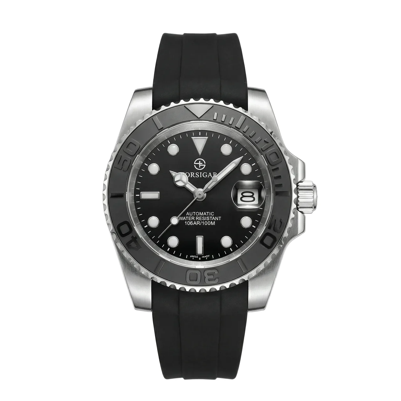 Bersigar Watches Luxaura BG1651blackbezel-2 40 mm kol saati