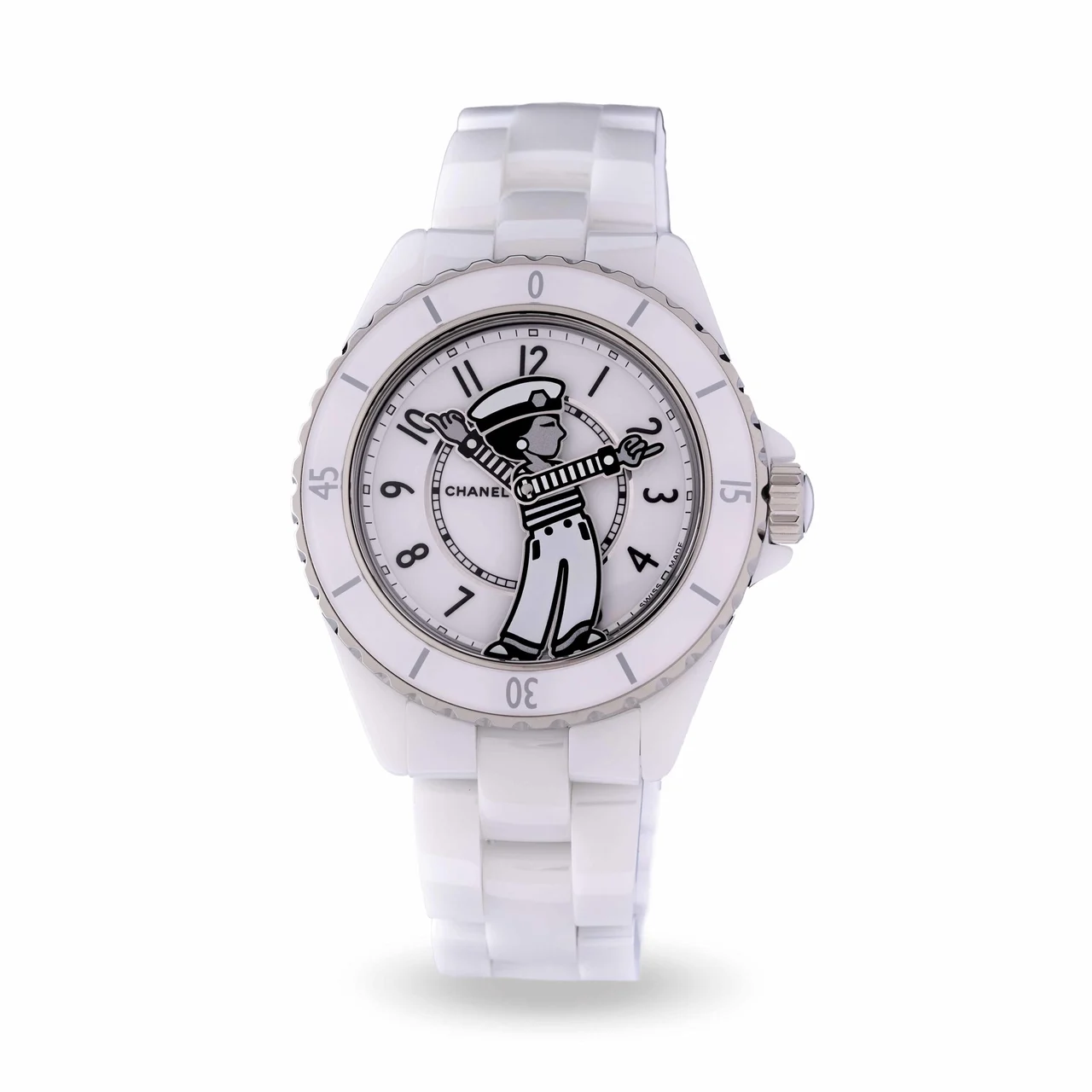 Chanel CHANEL, REF. H7481, MADEMOISELLE J12 LA PAUSA, UNWORN, CERAMIC kol saati