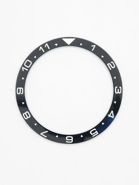 Islander Black Ceramic Luminous (Dual-Time) Bezel Insert for Seiko SKX007, SKX009, SKX011 #C07 kol saati