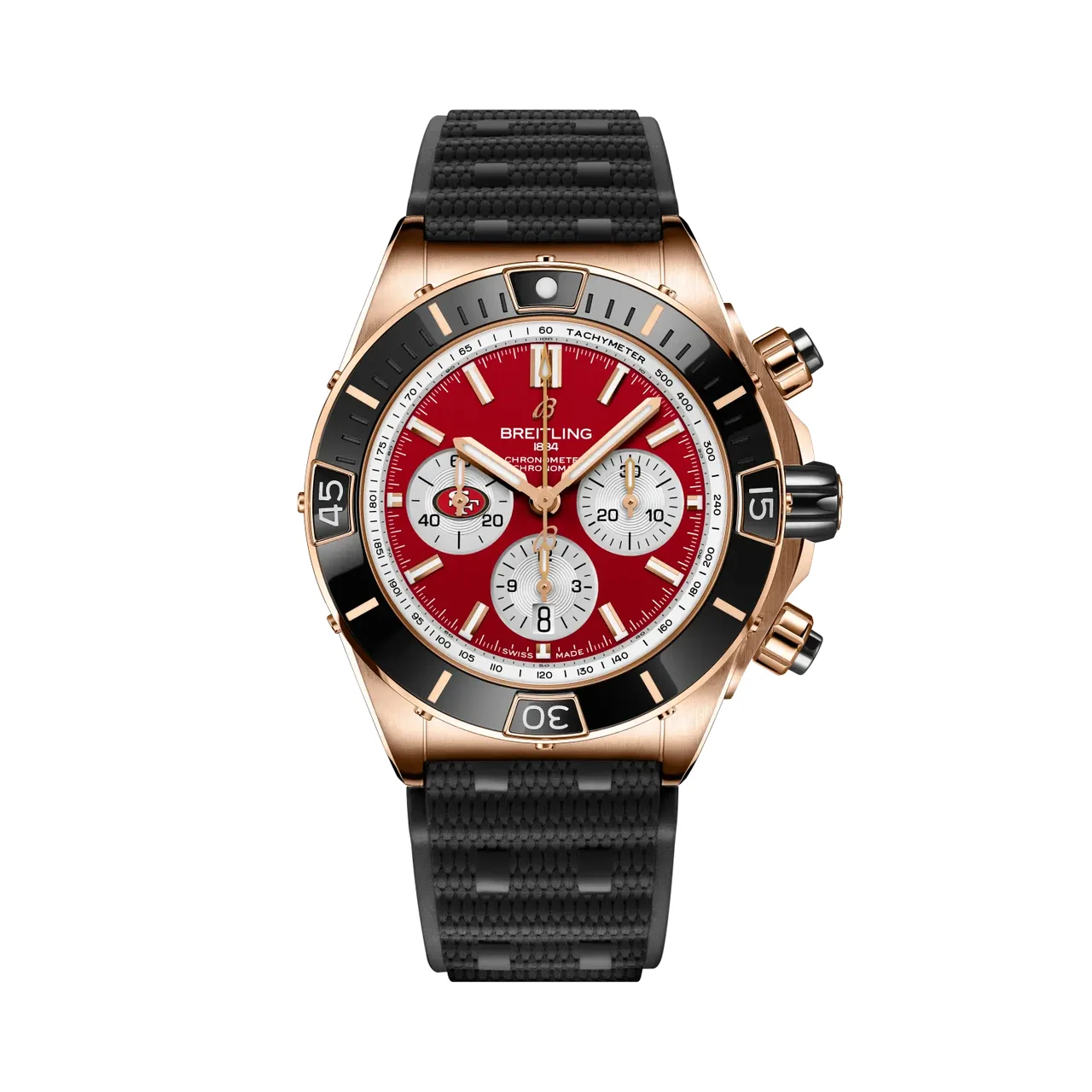Breitling Super Chronomat B01 Chronograph 44 NFL San Francisco 49ers RB01366A1K1S1 44 mm kol saati