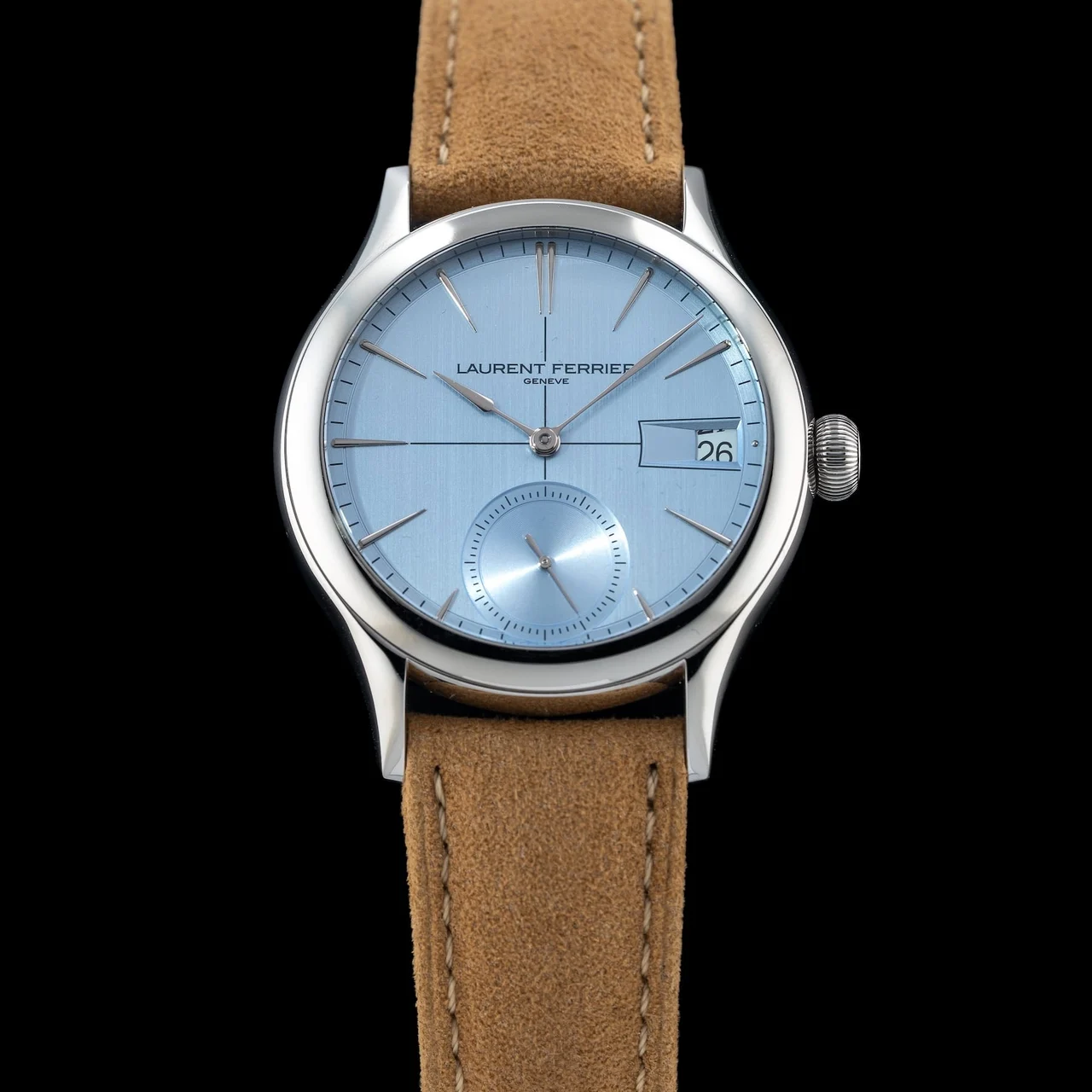 Laurent Ferrier Classic Auto 40mm Ice Blue Sunburst Dial LCF046.AC.CG1 POC210009N39289 40 mm kol saati
