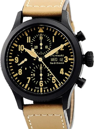 Steinhart Nav B-Chrono II Black DLC 44mm 108-0382/ST 44 mm kol saati