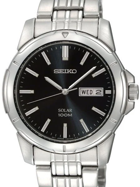 Seiko Core Series Solar Watch with 40mm Stainless Steel Case and Bracelet #SNE093 kol saat