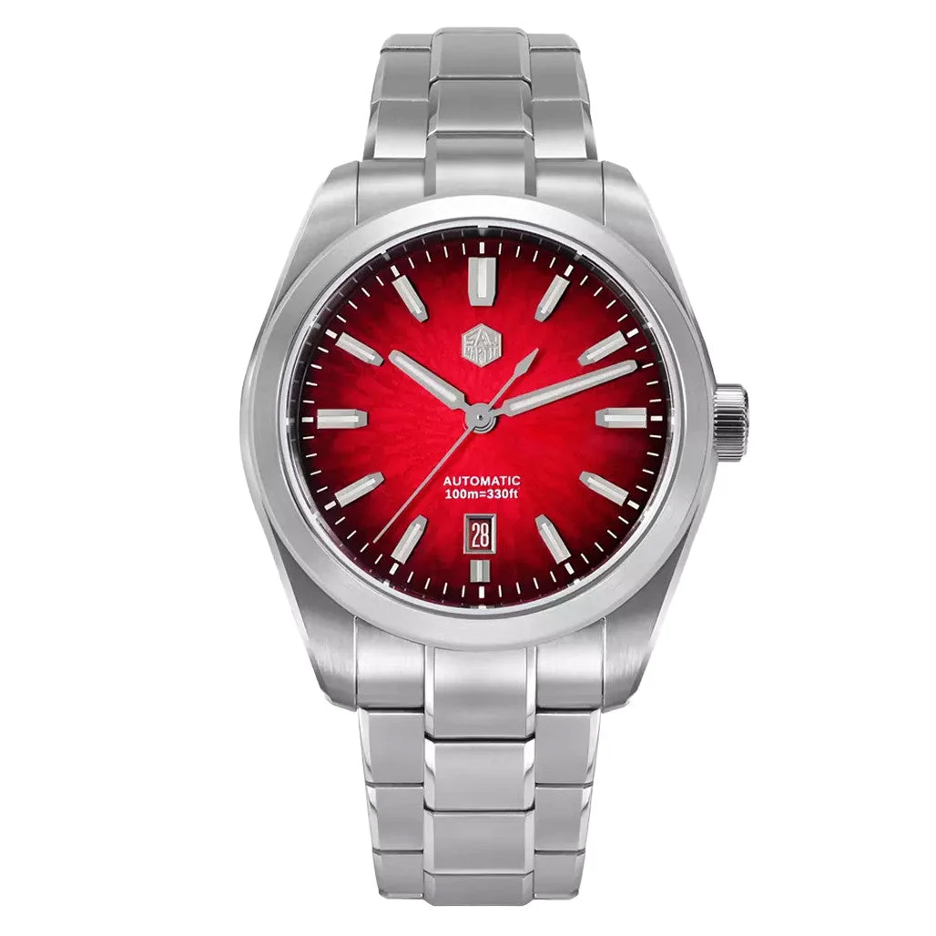 San Martin Watches San Martin 42mm Dress Watch with Red Degrading Dial #SN0144-C 42 mm kol saati