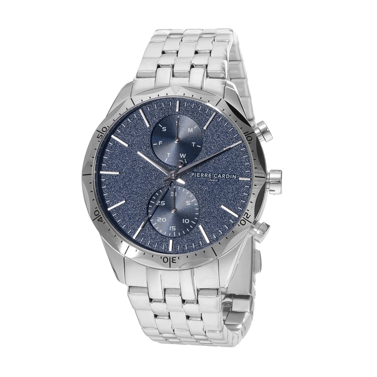 Pierre Cardin Heritage RacerTime 43mm - Stainless Steel Silver with Stainless Steel Silver Strap CF.1031.MS 43 mm kol saati