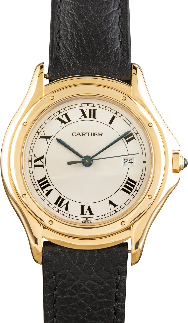 Cartier Cougar Ref W3500453 18k Yellow Gold 33 mm kol saati