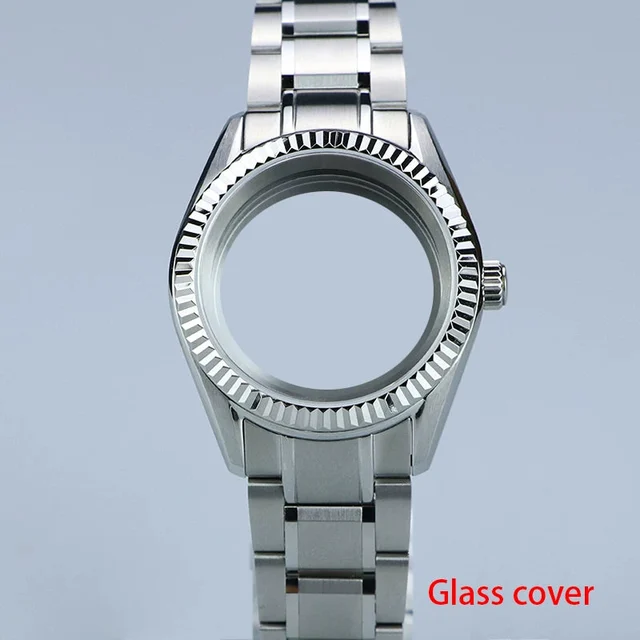 Tandorio Premium 38.0mm GS Modified Case Fluted NH35 Case 316L Stainless Steel Suitable fo