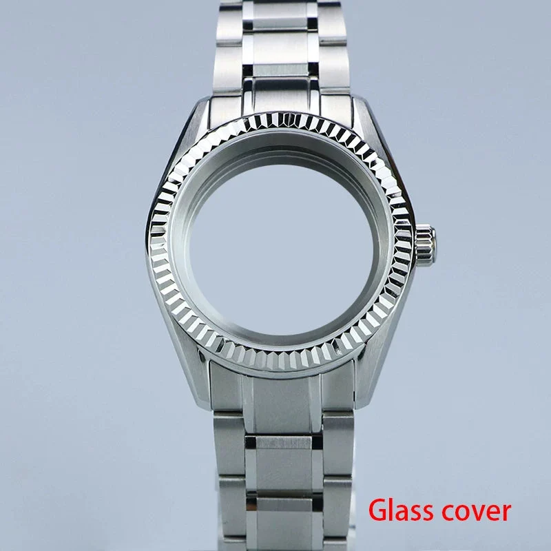 Tandorio Watches Premium 38.0mm GS Modified Case Fluted NH35 Case 316L Stainless Steel Suitable for NH35/NH34 Movement Sapphire Glass 6117926647635 38 mm kol saati