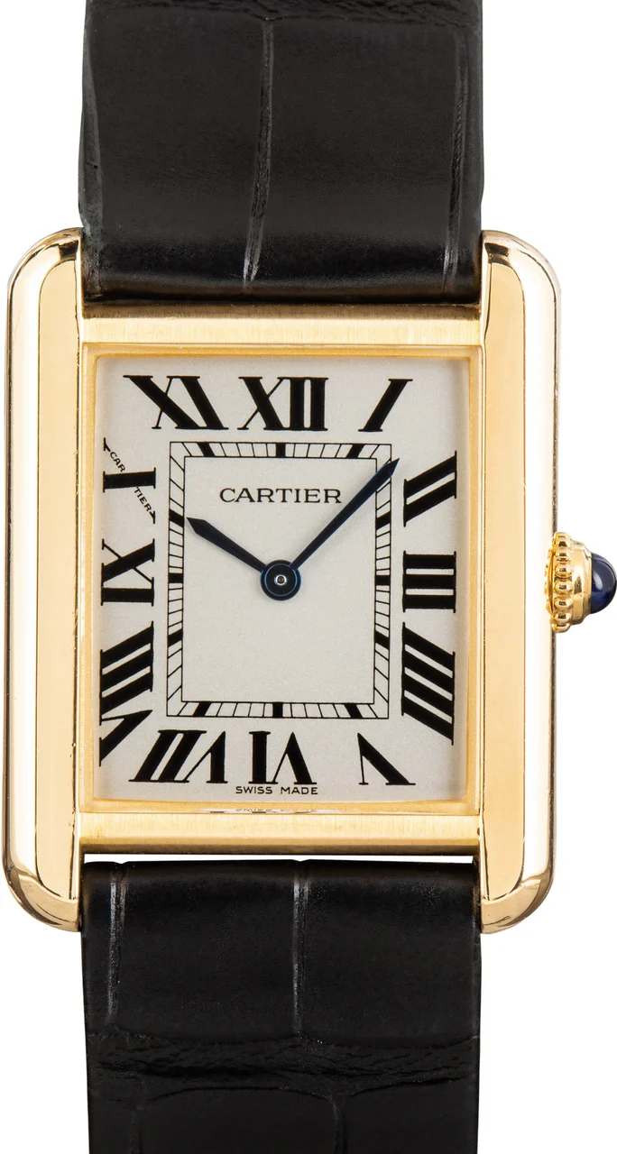 Cartier Tank Solo Ref W1018755 Small Yellow Gold kol saati