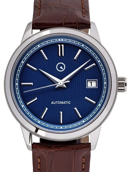 Islander Automatic Dress Watch with Pinstripe Blue Dial, AR Sapphire Crystal #ISL-33 kol s