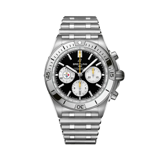 Breitling Chronomat B01 42 NFL Pittsburgh Steelers Edition AB01342B1B2A1 kol saati