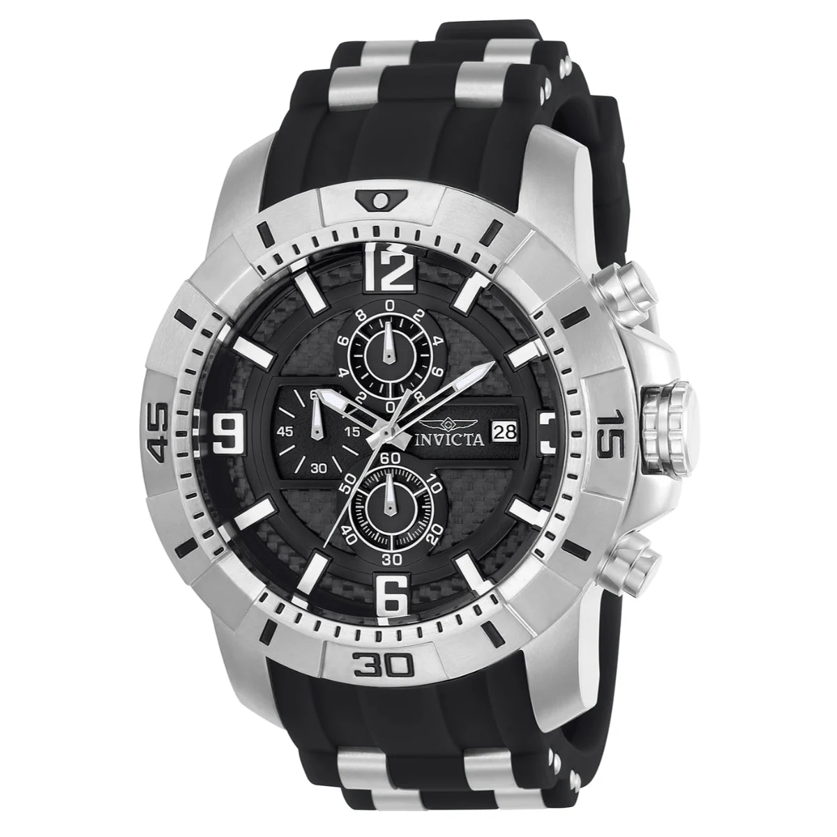 Invicta Pro Diver SCUBA Watch - 50mm, Steel, Black (ZG-24962) 50 mm kol saati