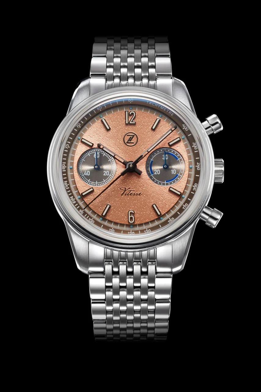 Zelos Vitesse 'Salmon' Automatic Chronograph 40 mm kol saati