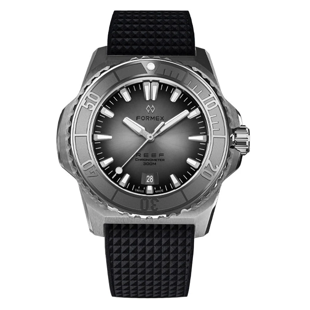 Formex REEF Swiss Automatic Chronometer Dive Watch with Sunburst Grey Dial #2200.1.6341.910 42 mm kol saati