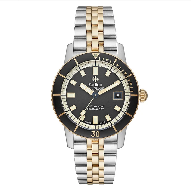 Zodiac Super Sea Wolf Automatic Stainless Steel Watch #ZO9271 kol saati