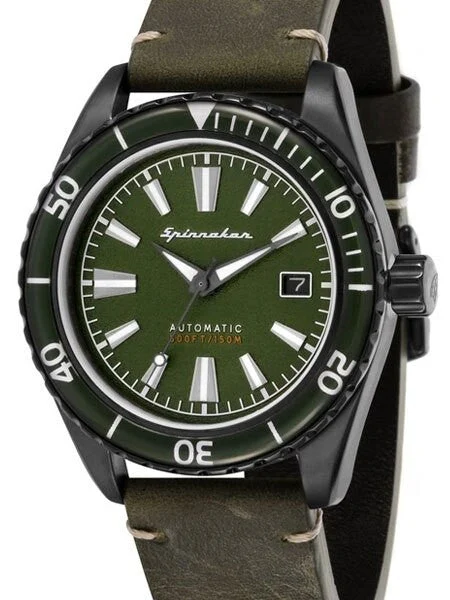 Spinnaker Fleuss Automatic Vintage Style Sports Watch with 43mm PVD Case #SP-5056-04 kol s