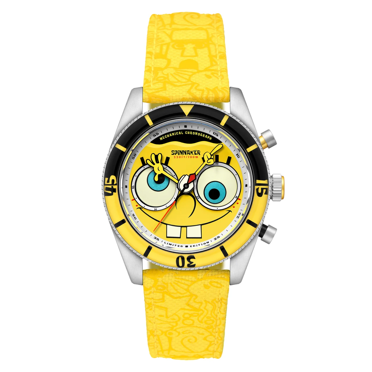 Fleuss Mechanical Chronograph Googly Yellow SP-5153-01 kol saati
