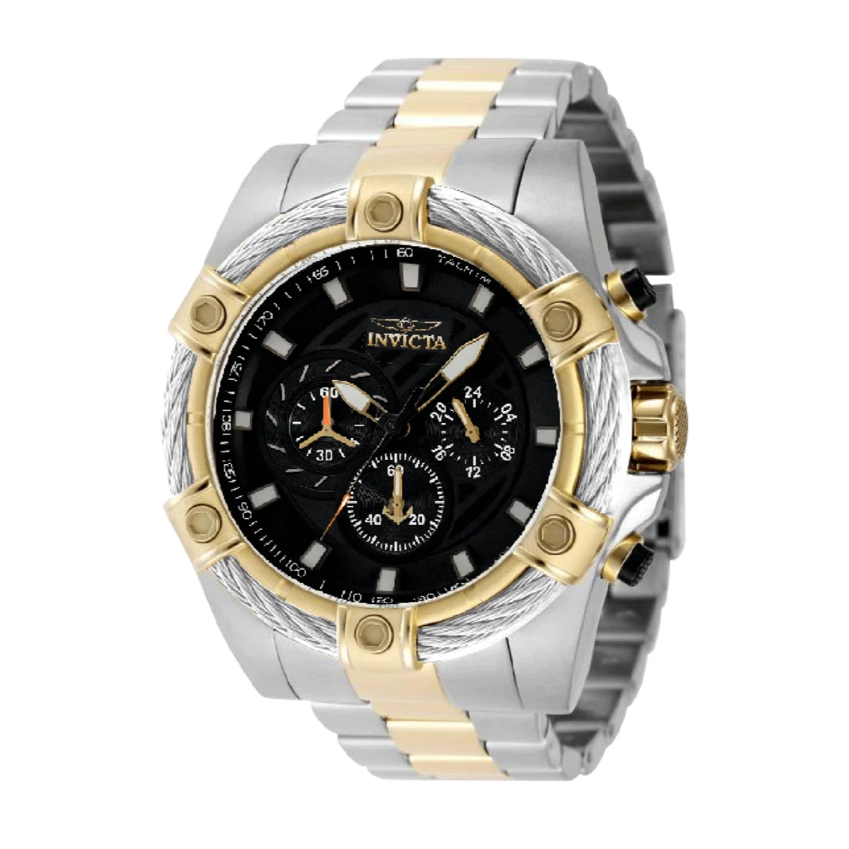 Invicta Bolt Valkir Watch - 52mm, Gold, Steel (69801) 52 mm kol saati