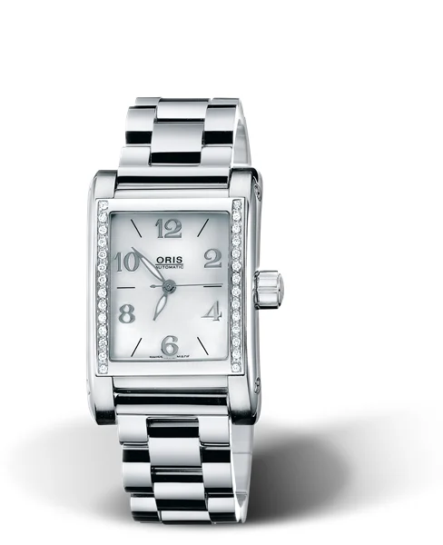 Oris Rectangular Diamonds 01 561 7536 4951-07 8 16 68 24 mm kol saati
