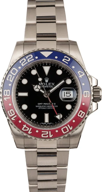 Rolex GMT Master II Ref 116719BLRO White Gold Pepsi 116718BLRO kol saati