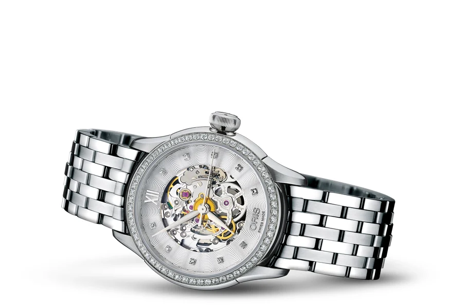 Oris Artelier Skeleton Diamonds 01 560 7604 4919-07 8 16 73 31 mm kol saati