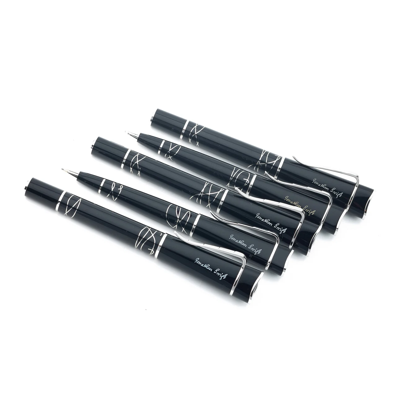 Montblanc MONTBLANC, REF. 107480/107483/107485, WRITER'S EDITION: JONATHAN SWIFT, A SPECIAL SET OF THREE BOX SETS INCLUSIVE OF FIVE WRITING INSTRUMENTS, LIMITED EDITION, BLACK LACQUER AND RESIN kol saati