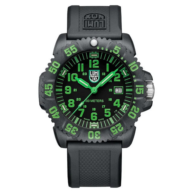 Luminox Sea Lion Black & Green Tritium Watch #X2.2067 kol saati