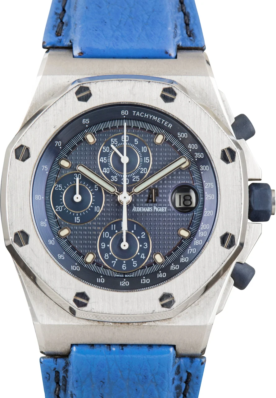 Audemars Piguet Royal Oak Offshore Chronograph Blue Dial 25770ST.OO.D001IN.02 42 mm kol saati