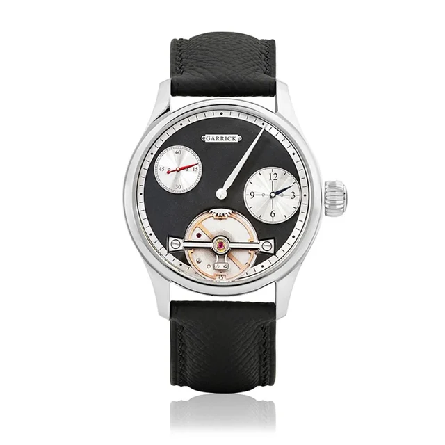 Garrick Regulator MK II Frosted Black Dial MKII-ST-BK kol saati