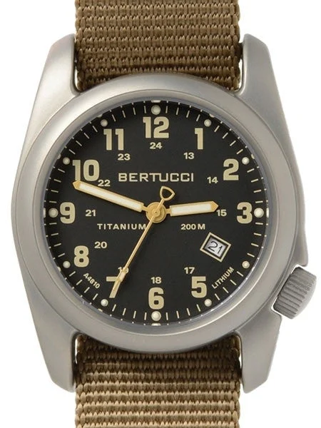 Bertucci Titanium Watch with 10-Year Lithium Battery #12700 kol saati