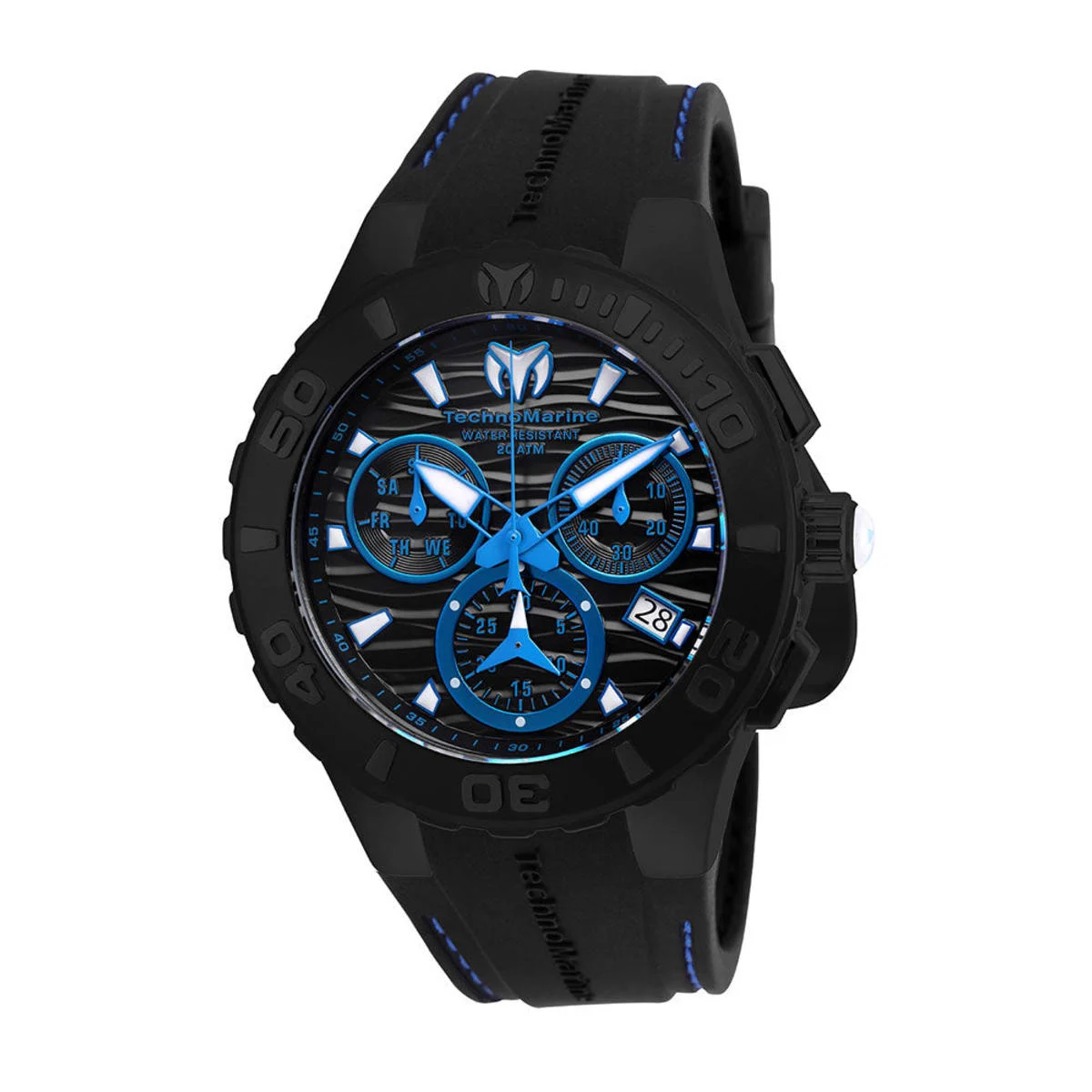 Technomarine Cruise Medusa Swiss Ronda Z60 Caliber Watch - 44mm, Black (ZG-TM-115080) 44 mm kol saati