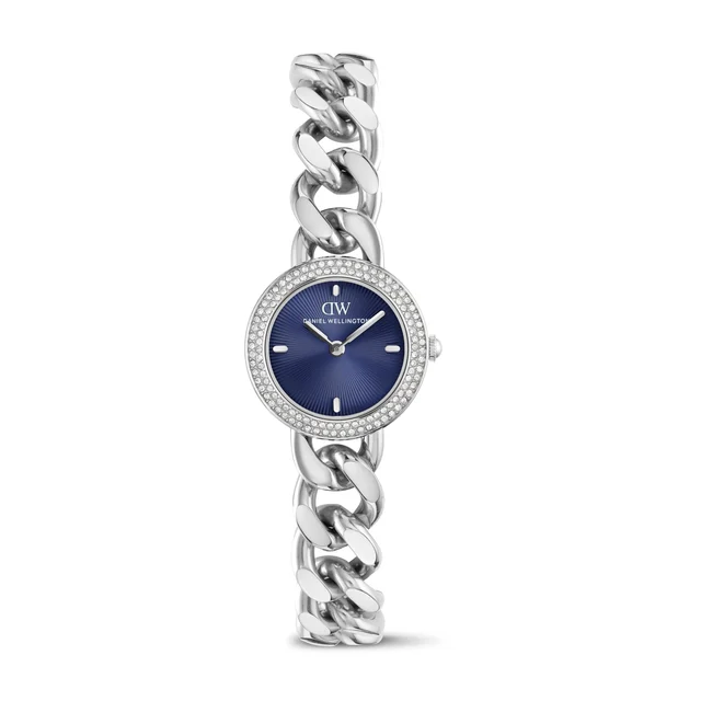 DANIEL WELLINGTON Ellips Watch Blue Crystal Silver DW00101006 kol saati