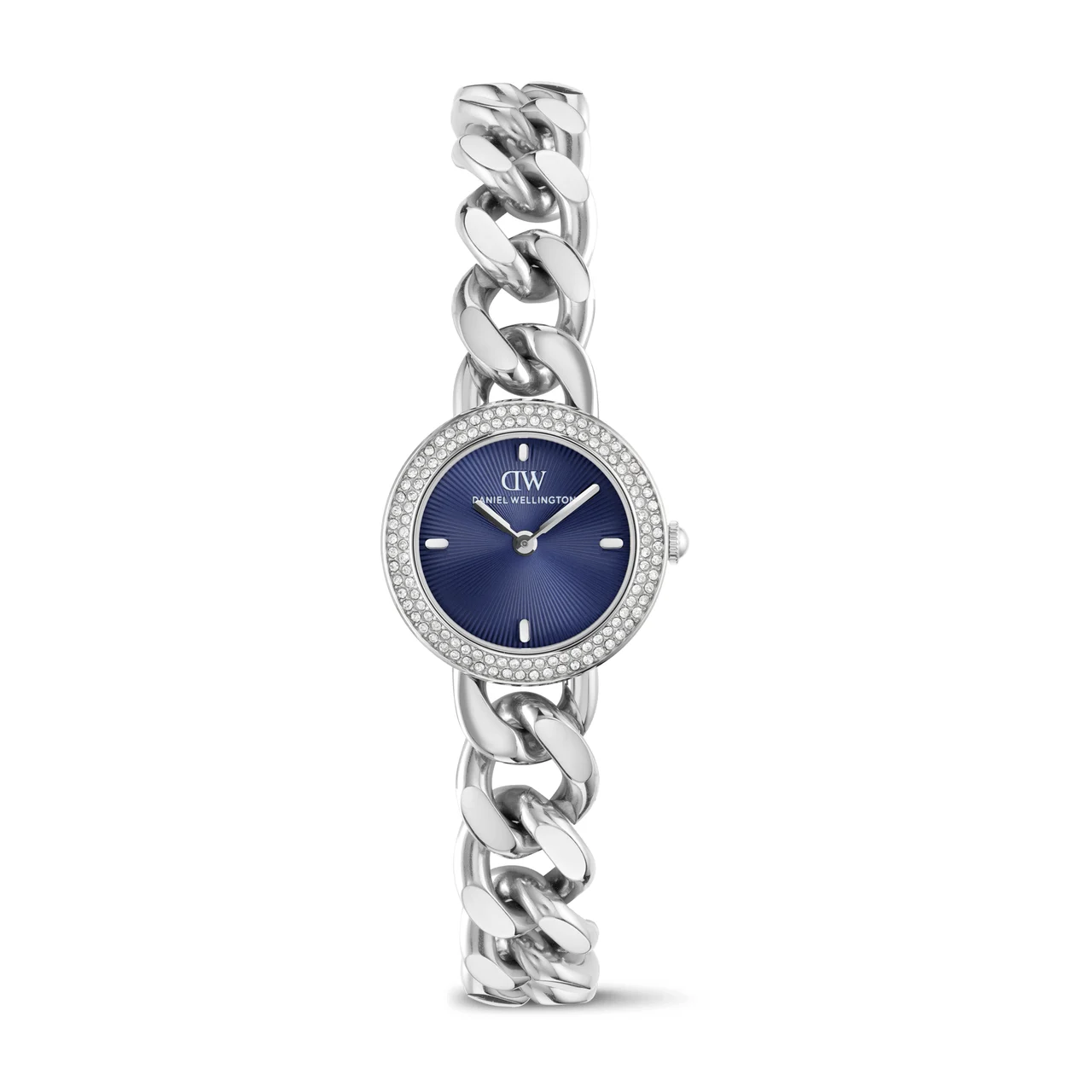 DANIEL WELLINGTON Ellips Watch Blue Crystal Silver DW00101006 26 mm kol saati
