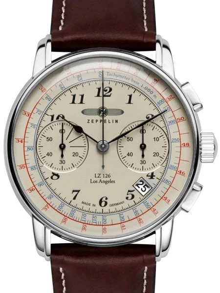 Graf Zeppelin Los Angeles Quartz Chronograph Watch #7614-5 kol saati