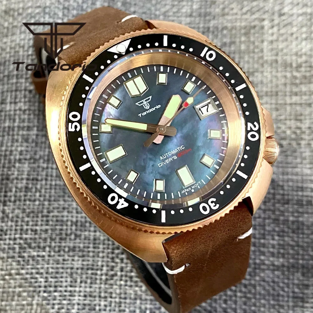 Tandorio Bronze Willard Captain Watch TD239M NH35A 44mm 20bar Diver Sapphire 14:100013777#dial A no logo 44 mm kol saati
