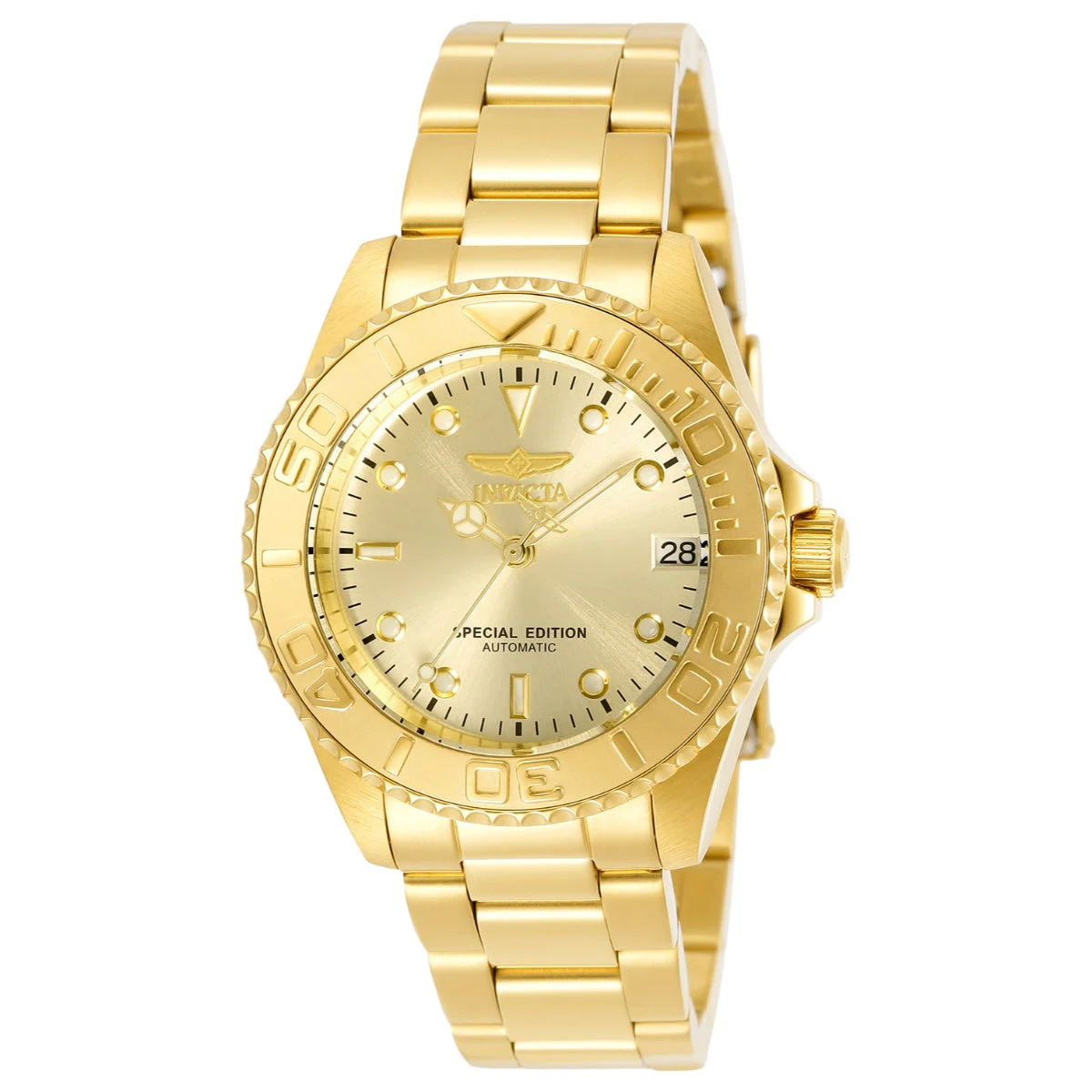 Invicta Pro Diver Automatic Watch - 36mm, Gold (30608) 36 mm kol saati