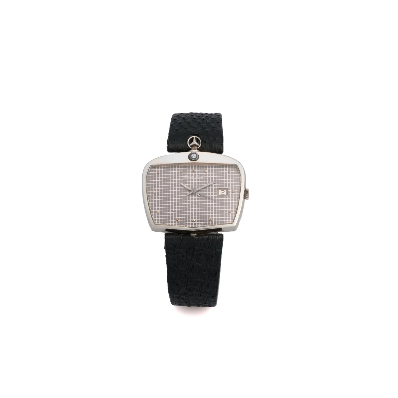 Bueche-Girod BUECHE-GIROD REF. WG 11702-1, SELF-WINDING, CENTRE-SECONDS, DATE, MERCEDES AUTOMOBILE RADIATOR GRILL; 18K WHITE GOLD kol saati