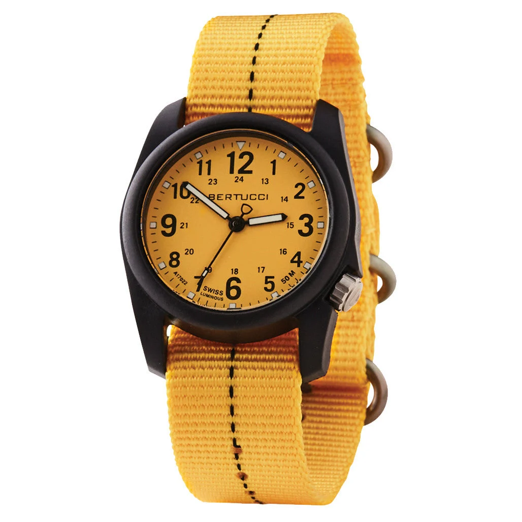 Bertucci Plus Field Watch with Pro-Yellow Dial #11120 kol saati