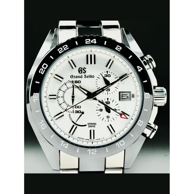 Grand Seiko Spring Drive Auto Chrono GMT White Dial 210000049582 kol saati