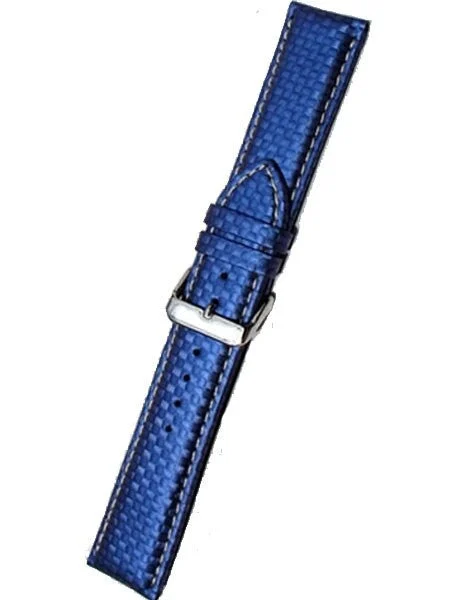 Toscana Blue Carbon Fiber Style with Heavy Padding, Contrast Stitching #RBV-WS RBV-WS-E-0001 kol saati