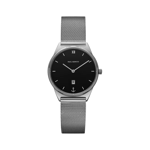 Paul Hewitt Uhr Praia Silber Schwarz Mesh Silber PH004763 kol saati
