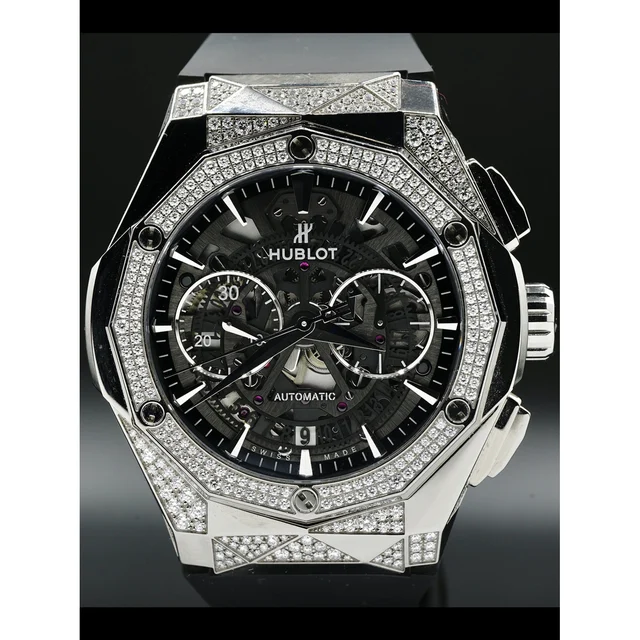Hublot Classic Fusion Aerofusion Chronograph Orlinski Titanium Alternative Pave 525.NX.017