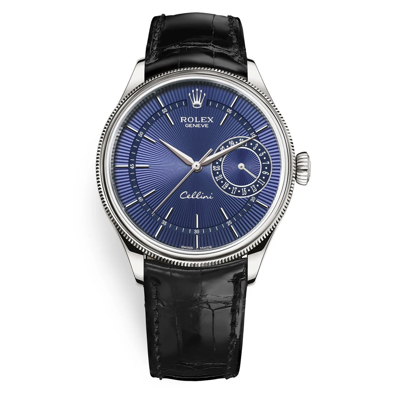 Rolex Cellini 50519 Blue Dial Leather Strap Date 39mm W Rolex Cellini 50519 Blue Dial Leather Strap Date 39mm Mens W 39 mm kol saati