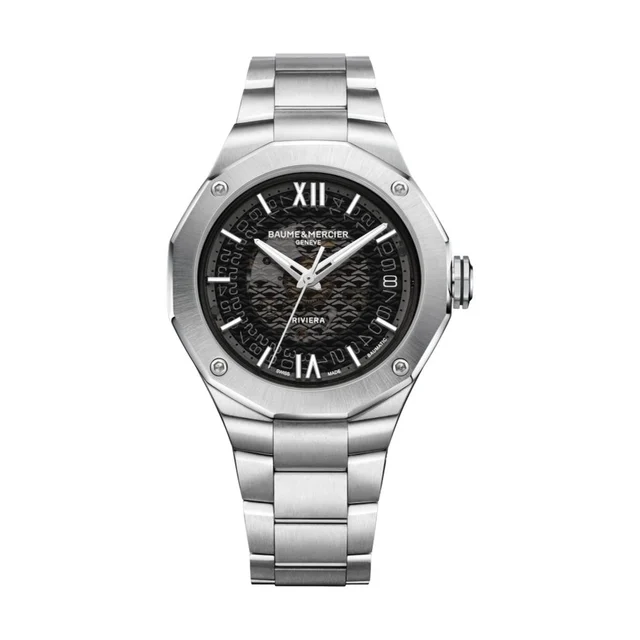 Baume Et Mercier Riviera 10715 Automatic 39mm - Black on Bracelet M0A10715 kol saati