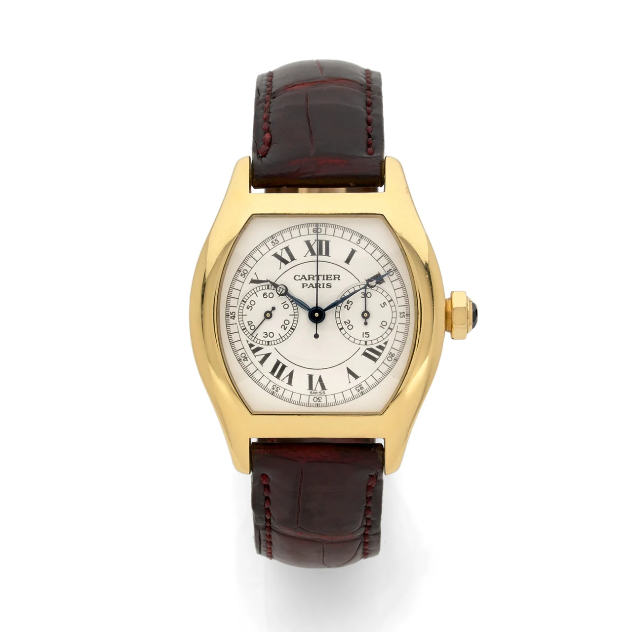 Cartier CARTIER, REF. 2356, TORTUE SINGLE BUTTON CHRONOGRAPH, YELLOW GOLD kol saati