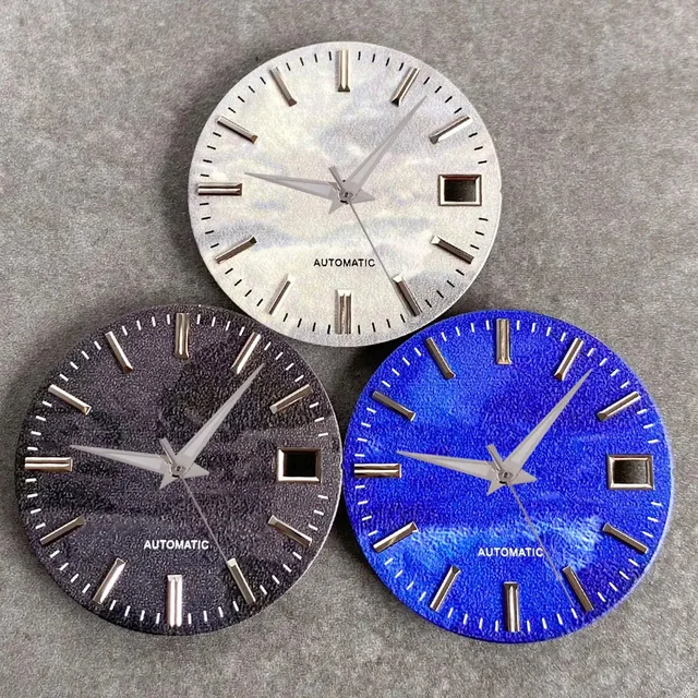 Tandorio mop dial Fit NH35 NH36 Diving Irregular DIY Black White Blue Mod Watch Dial Face 