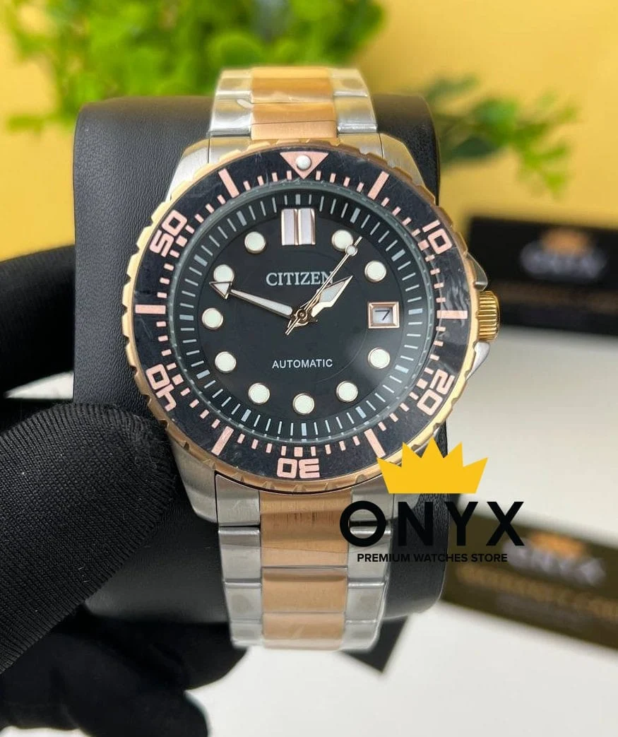 Citizen Automatic Urban Mecha 43mm Black Dial Rose Gold 43 mm kol saati