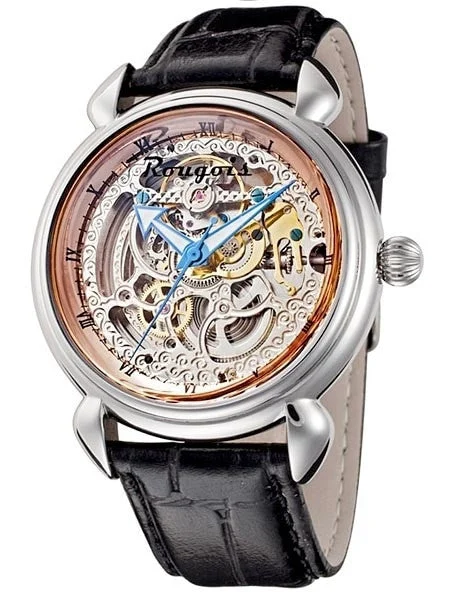 Rougois Skeleton Automatic, Two Tone Watch RS074 kol saati