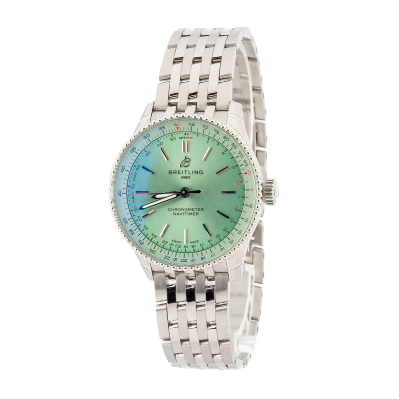 Breitling Navitimer Automatic 36 Green Dial A17327361L1A1 36 mm kol saati