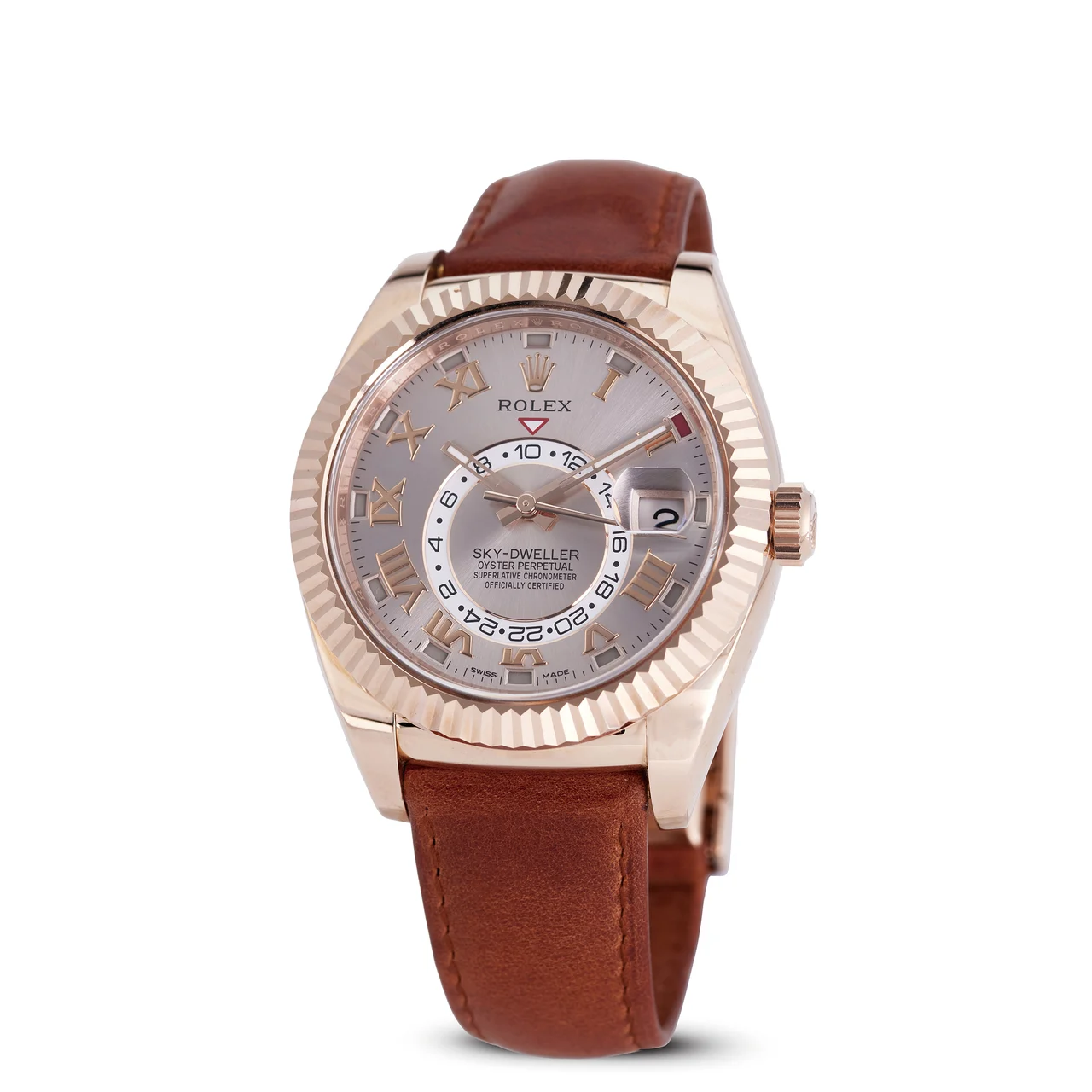 Rolex ROLEX, REF. 326135, SKY-DWELLER, 18K PINK GOLD 42 mm kol saati